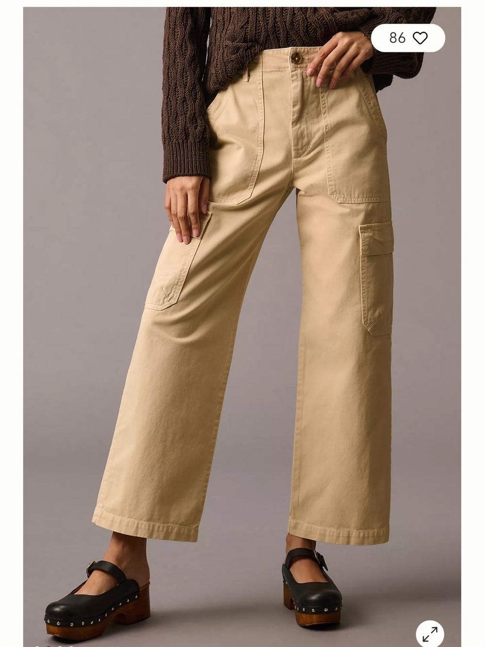 $249 NWT Velvet by Graham & Spencer Makayla Sanded Twill Cargo Pants brown sz 8 - Picture 2 of 12
